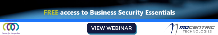 MD Centric free cybersecurity webinar banner ad