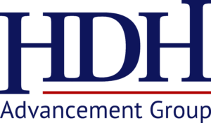 HDH Advancement Group Blue Text Logo