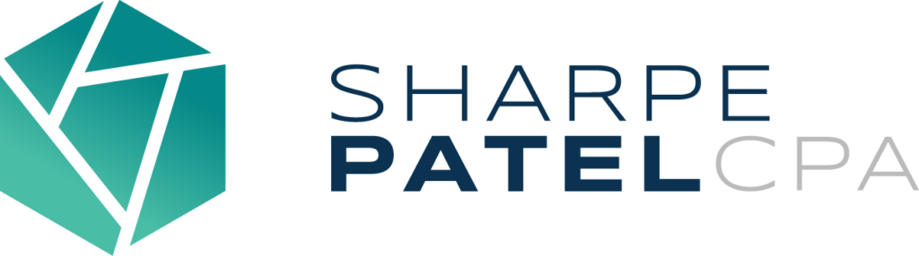 Sharpe Patel Certified Public Accountants Mint Green Logo