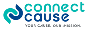 Teal green and blue Connect Cause Logo